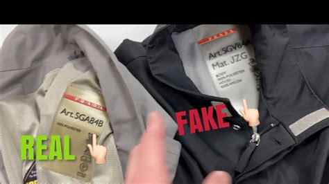 how to spot a fake prada jacket|prada jacket neck label.